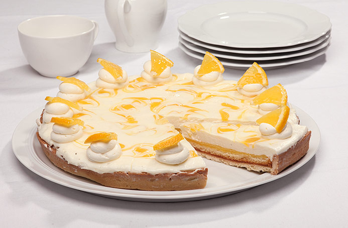 Orangen-Buttermilchtarte